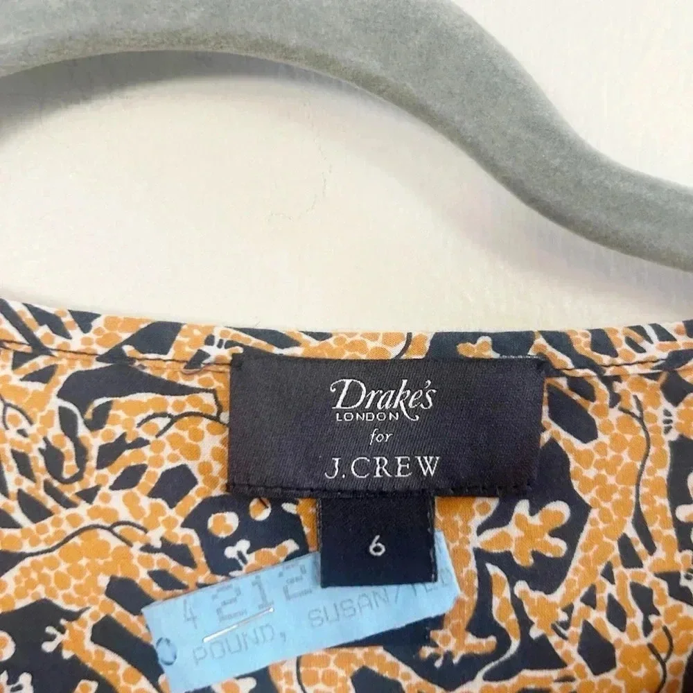J.crew giraffe‎ printed blouse 6